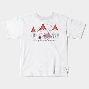 explore more Explore the Wild Camping Adventure Novelty Gift Kids T-Shirt